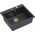 Zlewozmywak GraniteQ MORGAN 110 GraniteQ zlewozmywak black diamond z syfonem Push To Open kol. złoty 1-komorowy b/o + zaczepy 4 szt