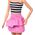 Mattel Lalka Barbie Fashionistas top w biało-czarne paski
