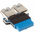 InLine USB zew. - USB wew., Niebieski (33444I)