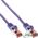 InLine Patchcord, Cat.6, S/FTP, 0.5m, fioletowy (76450P)
