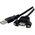 Kabel USB StarTech USB-A - USB-A 0.6 m Czarny (USBPNLAFAM2)