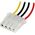 StarTech Molex - Molex, 0.3m, Wielokolorowy (LP4POWEXT12)