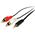 Kabel StarTech Jack 3.5mm - RCA (Cinch) x2 0.9m czarny (MU3MMRCA)