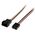 StarTech 4-pin - 4-pin, 0.3m, Wielokolorowy (FAN4EXT12)