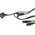 Kabel zasilający Roline 2x IEC320 C-13, 1xCEE7/7, 2m, czarny (19.08.1022)