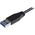 Kabel USB StarTech USB-A - micro-B 1 m Czarny (USB3AU1MLS)