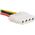 StarTech SATA 15-pin - Molex x3, 0.15m, Wielokolorowy (LP4SATAFM2L)