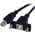Kabel USB StarTech USB-B - USB-B 0.3 m Czarny (USBPNLBFBM1)