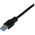 Kabel USB StarTech USB-A - USB-B 1 m Czarny (USB3CAB1M)