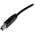 Kabel USB StarTech USB-A - USB-B 1 m Czarny (USB3CAB1M)