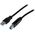 Kabel USB StarTech USB-A - USB-B 1 m Czarny (USB3CAB1M)