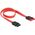 Delock SATA - SATA, 0.3m, Czerwony (83953)