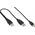 Kabel USB InLine 2x USB-A - miniUSB 1.5 m Czarny (33107Y)
