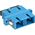InLine Adapter światłowodowy, Duplex SC/SC, jednomodowy, niebieski (89992S)