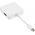 Adapter AV InLine DisplayPort Mini - DisplayPort - HDMI - DVI biały (17195I)