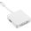 Adapter AV InLine DisplayPort Mini - DisplayPort - HDMI - DVI biały (17195I)