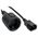 Kabel zasilający InLine C14 plug - German Typ F socket czarny 1m (16659A)
