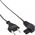 Kabel zasilający InLine Euro Typ C- Euro 8 C7 kątowy czarny 2m (16654G)