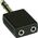 Adapter AV InLine Audio 6.3mm jack męski Stereo - 2x 3.5mm jack żeński Stereo (99304)