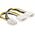 InLine Molex x2 - PCIe 8-pin, 0.15m, Żółty (26628C)