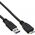 Kabel USB InLine USB-A - micro-B 0.5 m Czarny (35405)