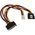 InLine SATA 15-pin x2 - 4-pin Floppy, 0.15m, Wielokolorowy (29691)