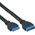 InLine USB 19 pin - USB 19 pin, 0.35m, Czarny (33448I)