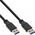 Kabel USB InLine USB-A - USB-A 1 m Czarny (35210)
