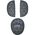 Xplorys Uniwersalne nakładki na pasy Dooky Universal Pads - Grey Stars (T-XP-126922)