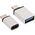Adapter USB InLine USB-C - microUSB USB-C - USB Biały  (35809)