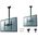 Neomounts Uchwyt sufitowy NM-C440BLACK 32'' - 60''