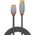 Kabel USB Lindy USB-A - micro-B 1 m Srebrny (36657)