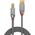 Kabel USB Lindy USB-A - USB-B 3 m Szary (36643)