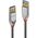 Kabel USB Lindy USB-A - USB-A 2 m Szary (36627)