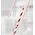 Party Deco Słomki papierowe do picia w paski, czerwone, 19,5cm, 10 szt. uniwersalny