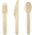 Party Deco Sztućce drewniane Leśni Przyjaciele-Woodland, 16cm, 18 szt. uniwersalny