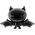 Party Deco Balon foliowy Nietoperz, Halloween, czarny, 80x52 cm uniwersalny