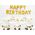 Party Deco Serwetki Happy Birthday białe - 33 cm - 20 szt. uniwersalny