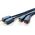 Kabel Clicktronic RCA (Cinch) x2 - RCA (Cinch) x2 3m granatowy (70380)