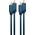 Kabel Clicktronic RCA (Cinch) x2 - RCA (Cinch) x2 3m granatowy (70380)