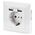 Digitus Assmann SOCKET WITH 2X USB PORTS/SAFETY WALL OUTLET 5V2.1A WHITE