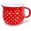 Orion Kubek emaliowany retro 1,2L CZERWONY W GROCHY uniwersalny