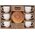 Orion Filiżanka porcelanowa, filiżanki, zestaw filiżanek do kawy, espresso, 100 ml, 6 sztuk