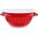 Orion Miska emaliowana retro CZERWONA W GROCHY 26 cm