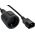 Kabel zasilający InLine InLine Kabel zasilający wtyczka C14 do niemieckiego gniazda typu F czarna 0.5m