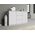 Topeshop KOMODA 2D3S 120CM BIEL 3 SZUFLADY 2 DRZWI SALON