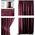 AmeliaHome Zasłona Velvet na taśmie Burgund 140X270