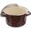 Orion Garnek emaliowany brązowy 18 cm 2.5l pokrywa