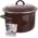 Orion Garnek emaliowany brązowy 18 cm 2.5l pokrywa