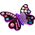 LeanToys Zestaw Do Makijażu Fioletowy Motyl Cienie Do Powiek